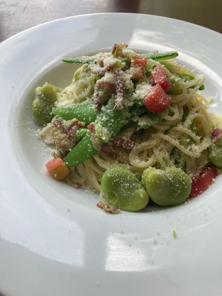 青豆のカチョ・エ・ぺぺ　ローマ風