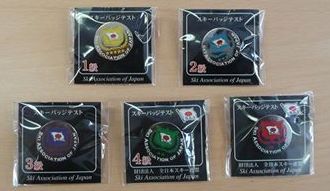 スキー　検定　バッヂ　セット販売 SAJ スキー検定バッジ 1級 3級 5球 3個セット 中古 旧型｜Yahoo!フリマ