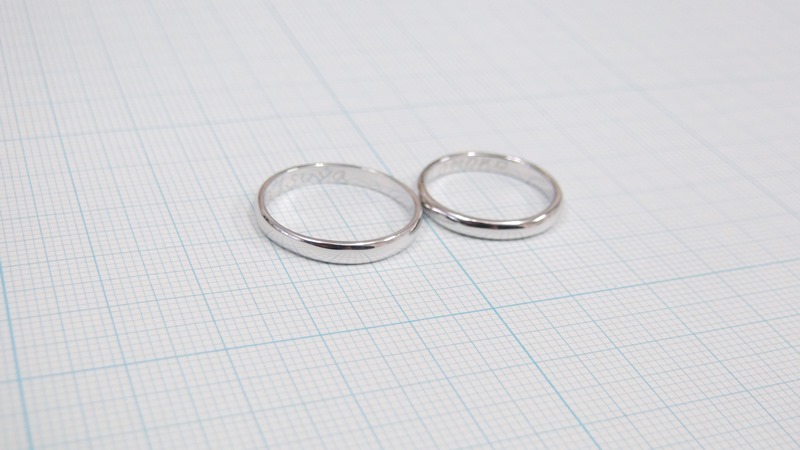 Pt900手作り結婚指輪