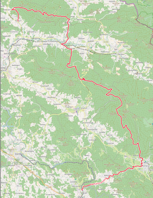 Karte T4a 51 Km 1928 Hm Rimbach-Schareben-Teisnach BWxT24