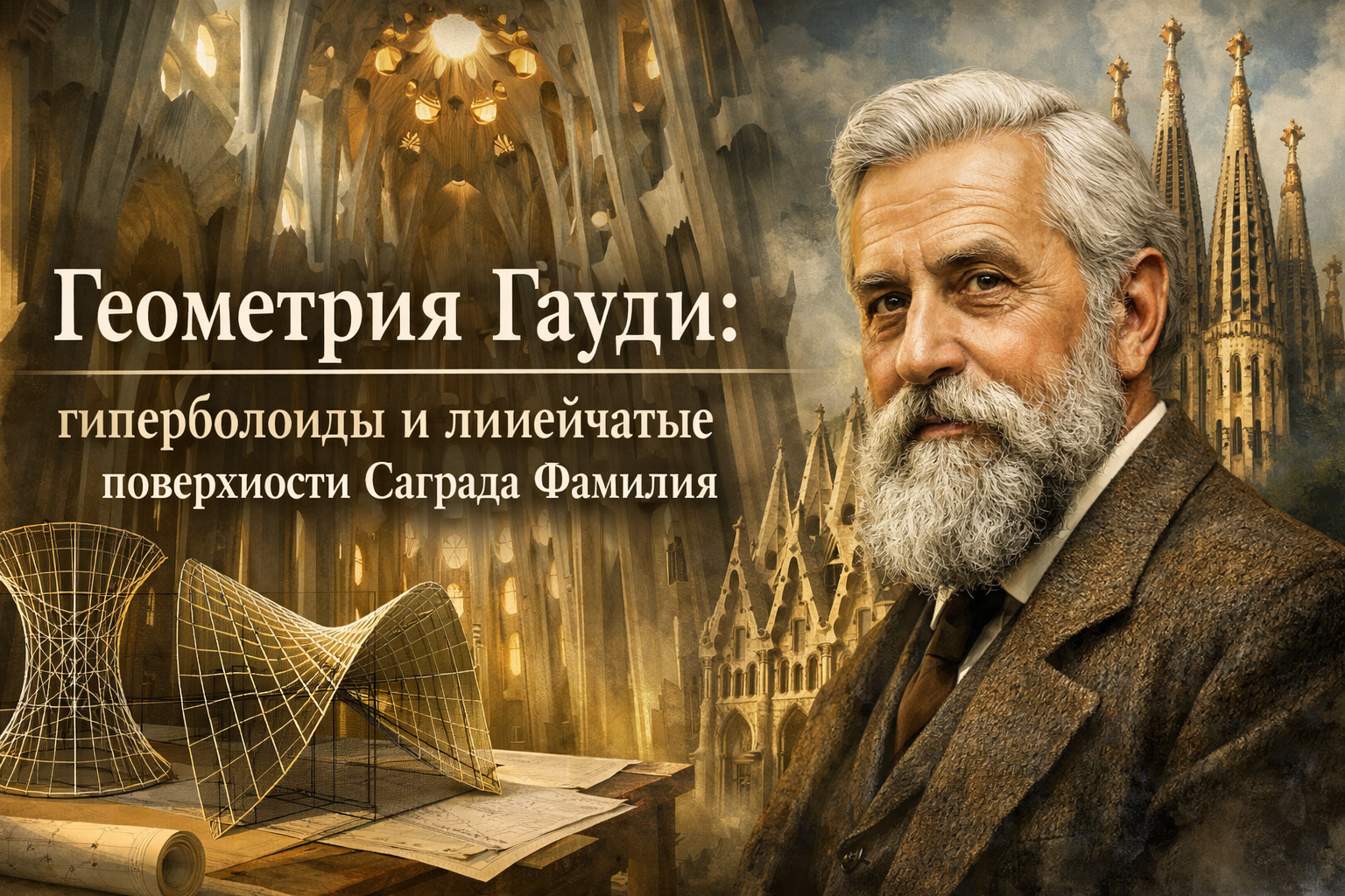 Геометрия Саграда Фамилия: гиперболоиды и архитектура Гауди