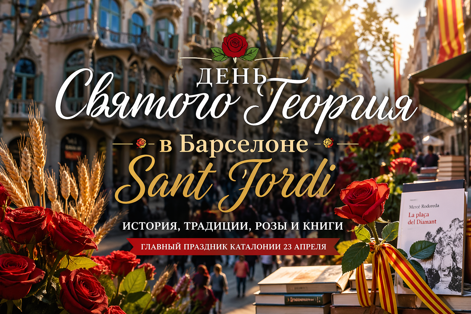 День Святого Георгия в Барселоне — Sant Jordi и традиции