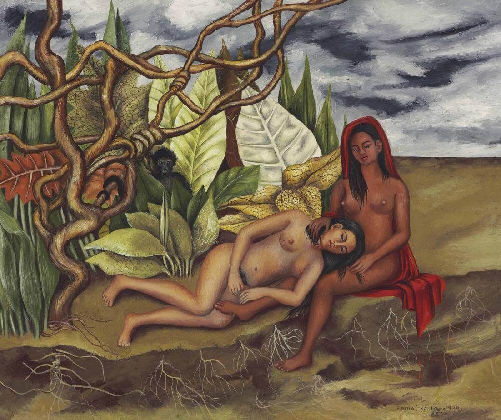 Две обнаженные в лесу (Сама Земля) - Фрида Кало (1939)