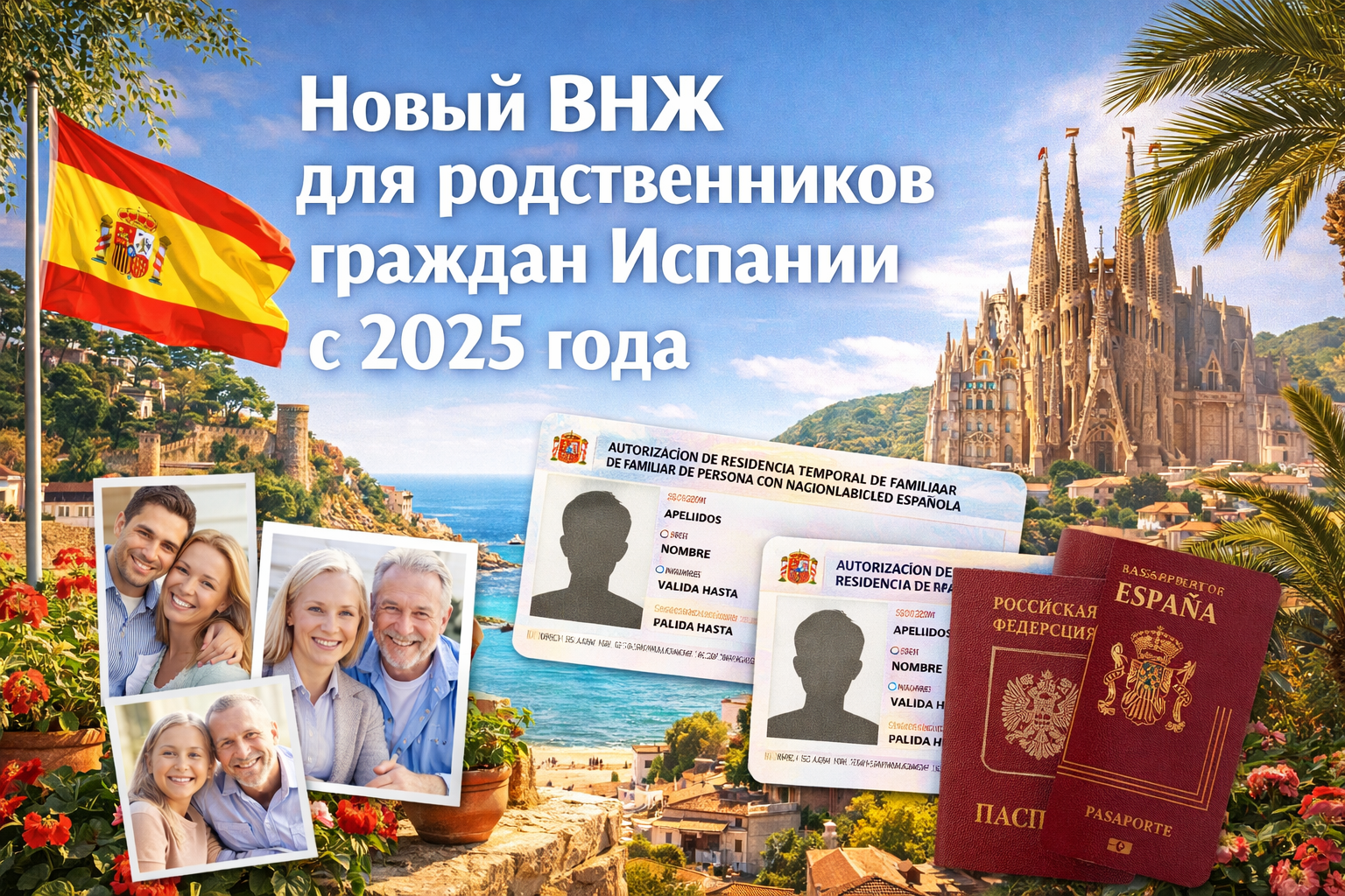 Новый ВНЖ для родственников граждан Испании с 2025 года: условия, документы, сроки
