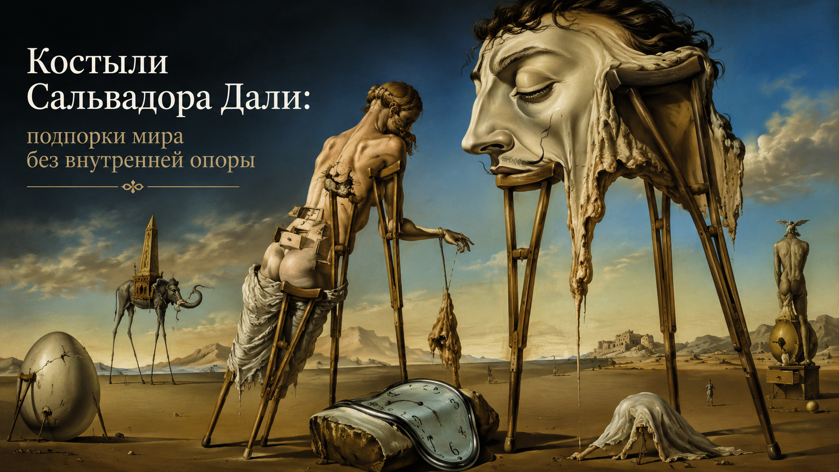 Костыли Сальвадора Дали: подпорки мира без внутренней опоры