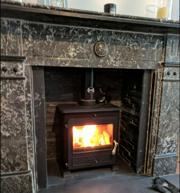 Fireplace Lining Panels - Black Slate