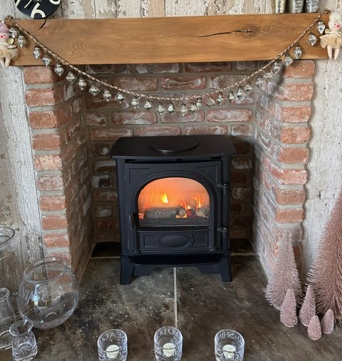 3 Piece Fireplace Chamber with Side Returns in Retro Barn Stock