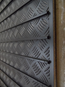 Mounted Brick Slip Tracking Panel prior to the installation of brick slips.