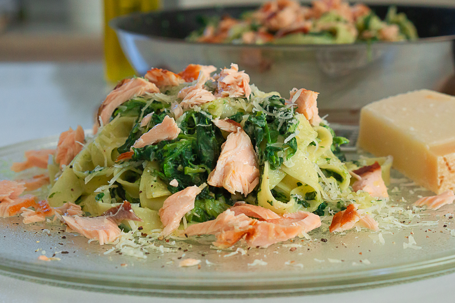 Cremige Spinat-Lachs-Pasta - Homemade Soulfood