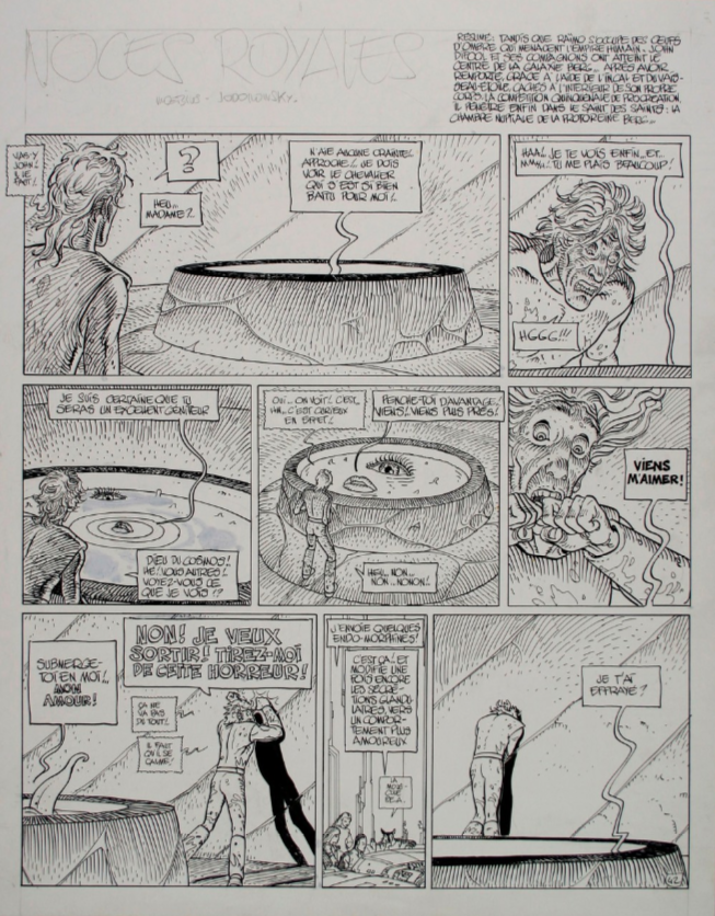 Planche de "L'Incal" - "Ce qui est en haut" de Moebius