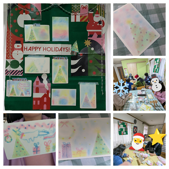 ご近所さんと☆クリスマスカード作り☆