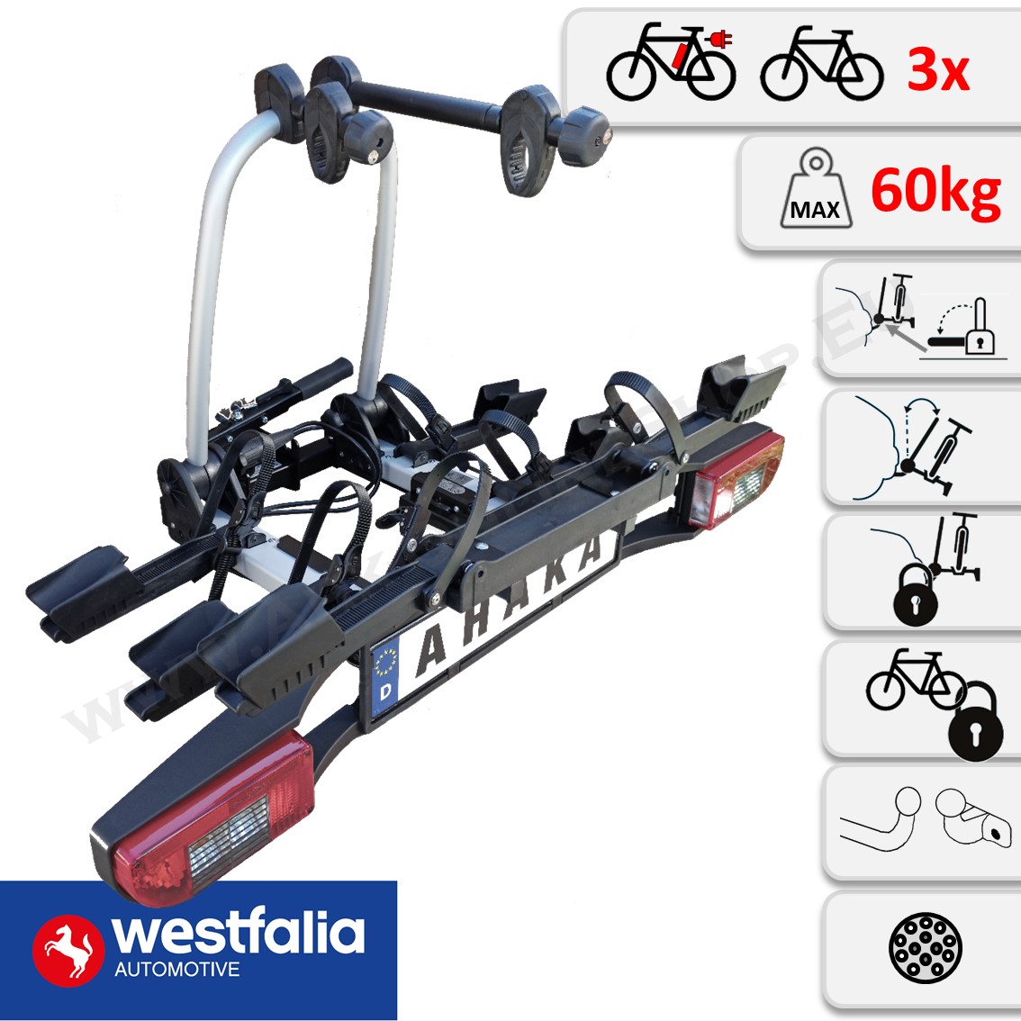 Bikelander Fahrradträger für Anhängerkupplung von WESTFALIA - AHAKA