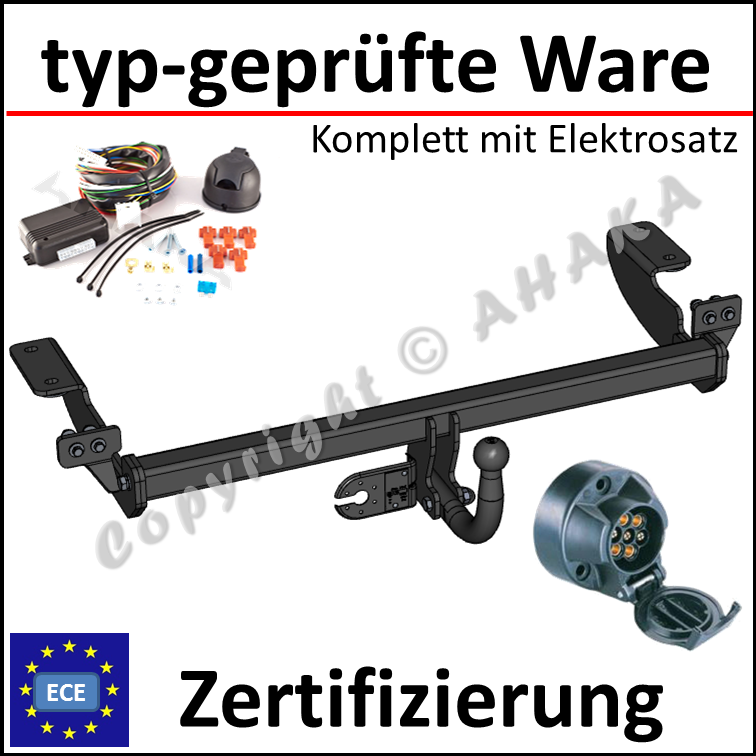Für Peugeot 307 Break SW Kombi ab05 Anhängekupplung starr E-Satz SPEZ 7pol