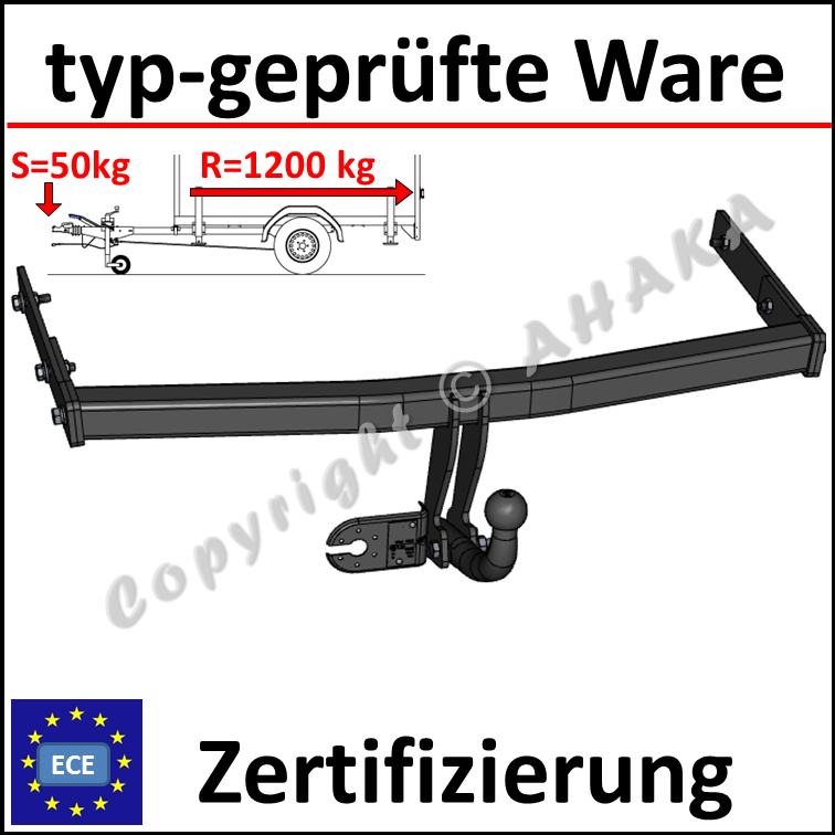Stufenheck Anhängevorrichtung Anhängerkupplung AHK ES13 Nissan Primera P12 2002