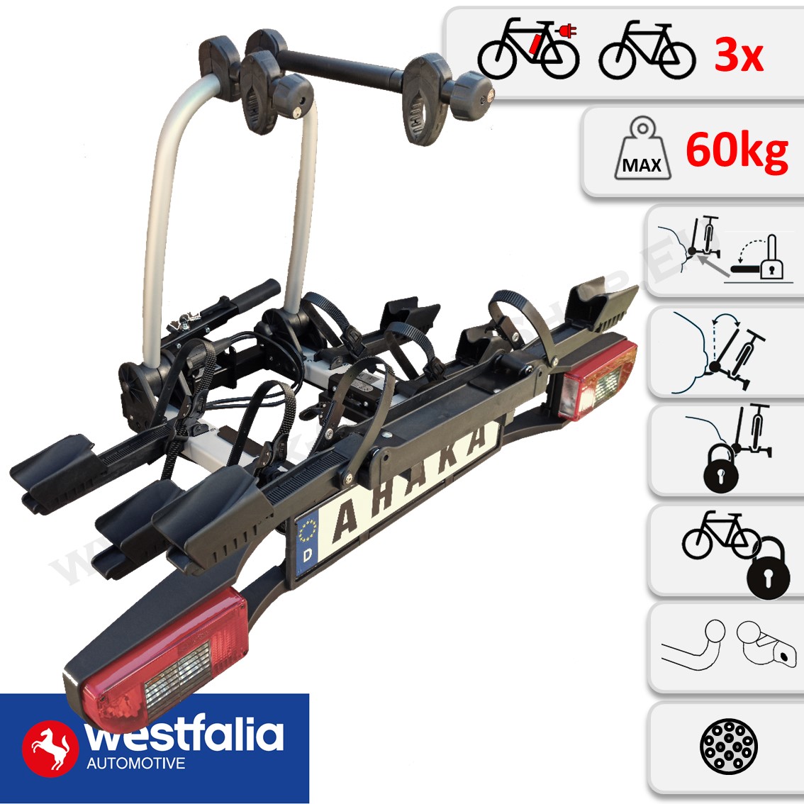 BC60 Fahrradträger für Anhängerkupplung von WESTFALIA - AHAKA