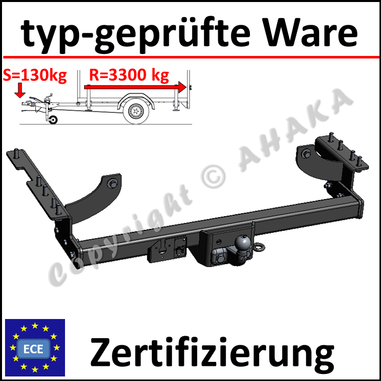 ES13 Seat Alhambra Bj 95-00 Anhängezugvorrichtung E-satz komplett GARANTIE AHK