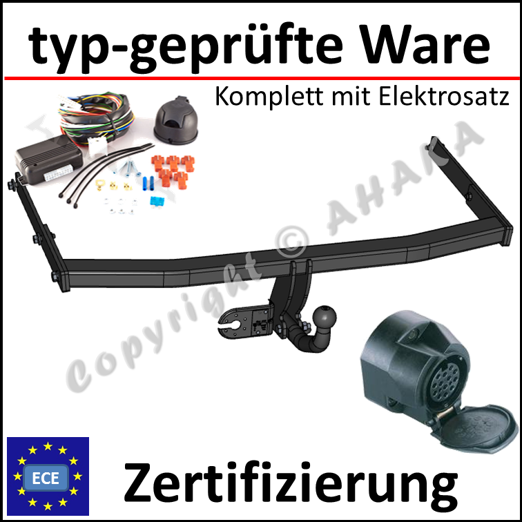 Anhängerkupplung starr Suzuki Swift 3/5-Tür 2005/2010 13-pol E-Satz Anhängerkupplung starr Suzuki Swift 3/5-Tür 2005/2010 13-pol E-Satz