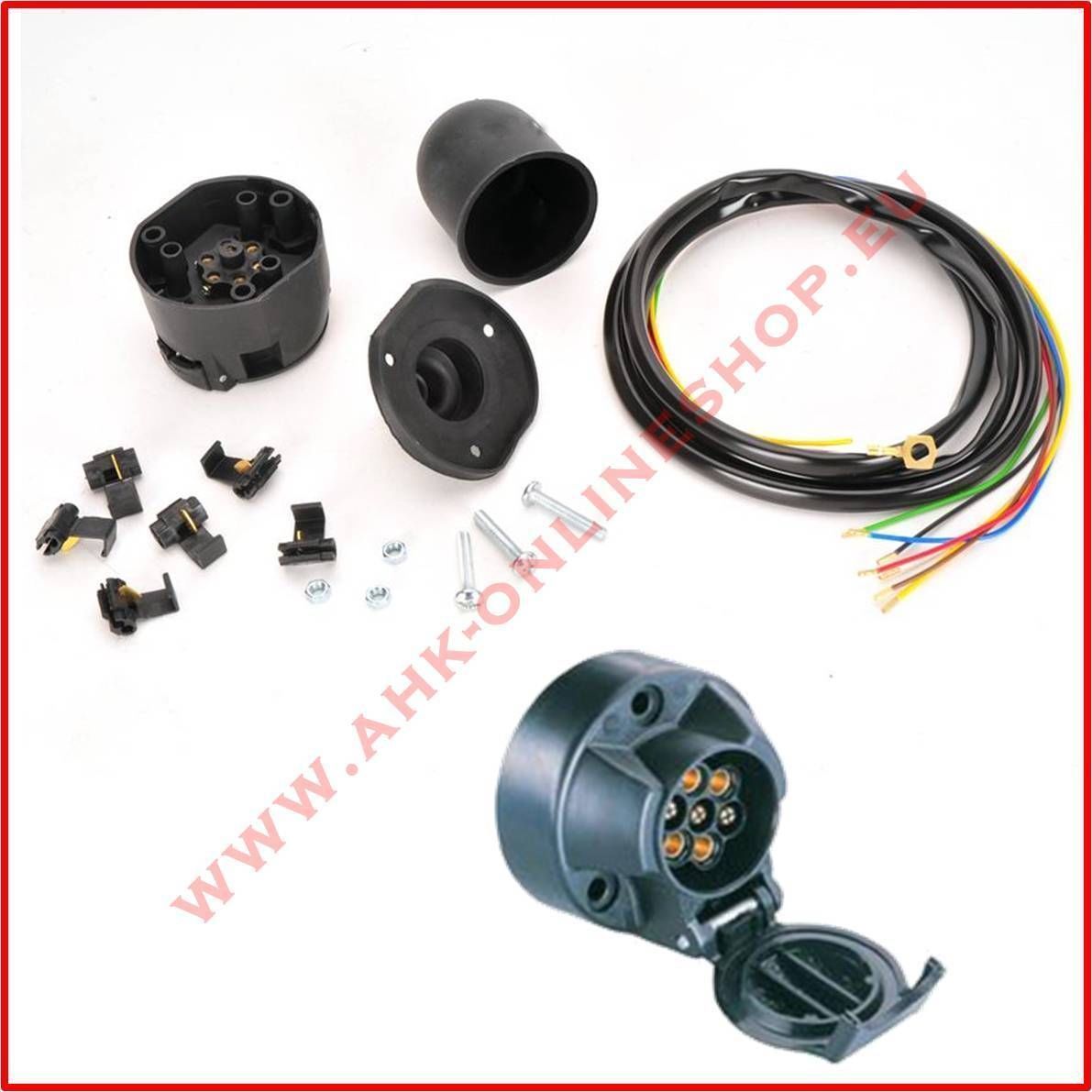 Anhängevorrichtung AHK E-Satz NEU Anhängerkupplung ES7 Mitsubishi L 200 Bj 06
