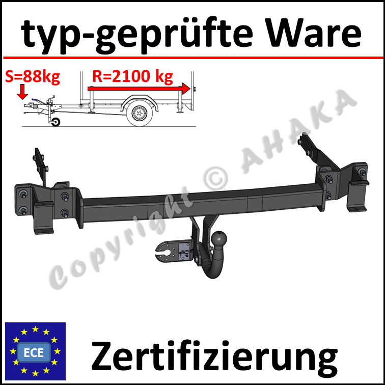 Für Mercedes-BENZ W211 4-Tür 2002-2009 Anhängerkupplung starr E-SATZ 13polig