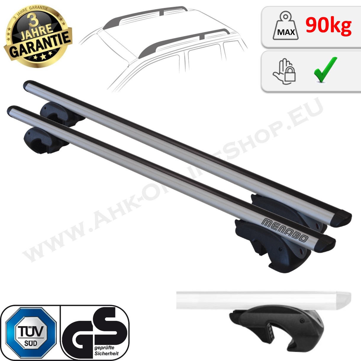 Wingbar Edge Skoda Kodiaq ab 2017- mit Reling THULE