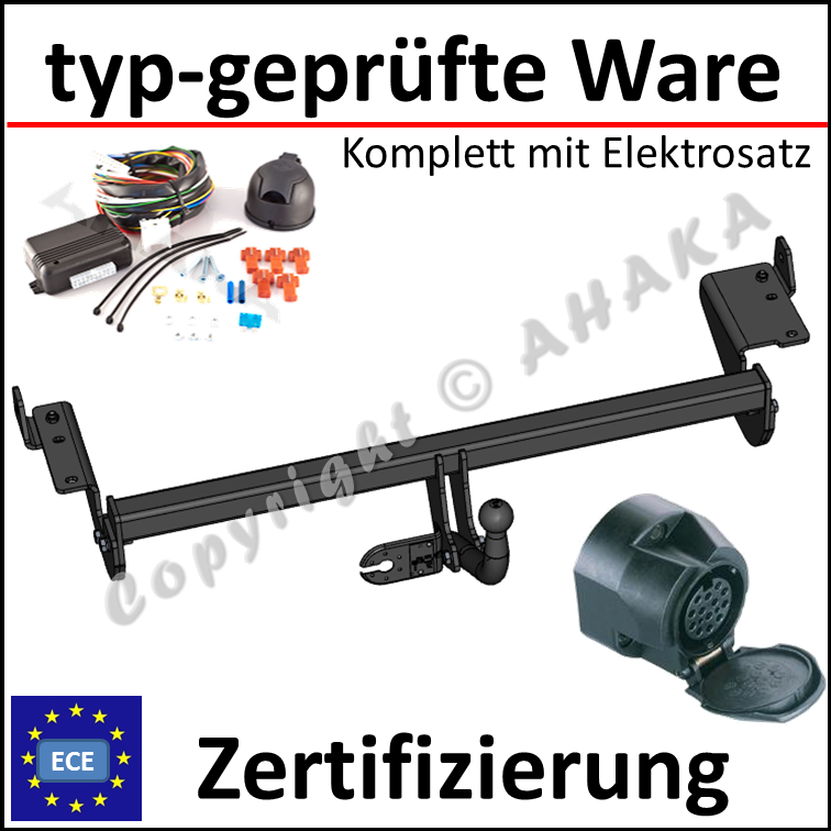 Für Peugeot 307 Break SW Kombi ab05 Anhängekupplung starr E-Satz SPEZ 7pol