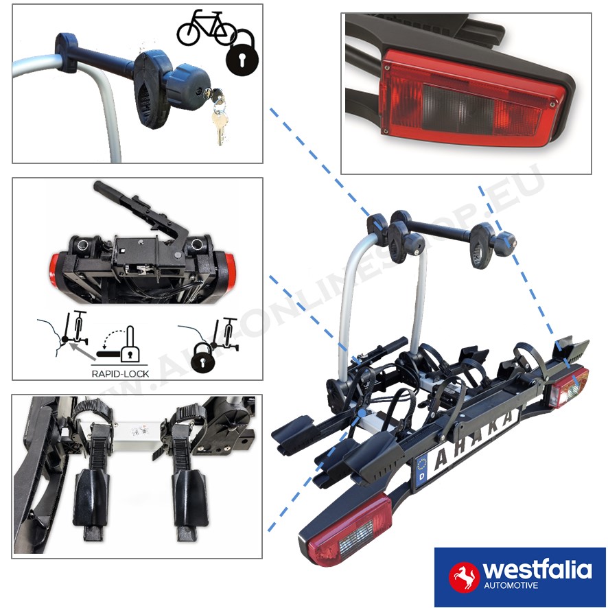 BC60 Fahrradträger für Anhängerkupplung von WESTFALIA - AHAKA