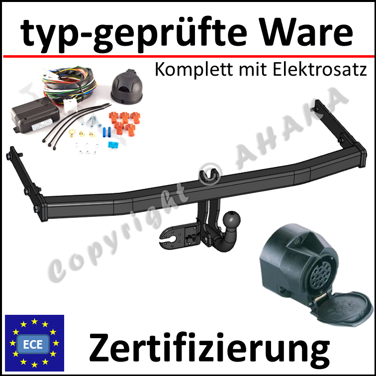13-pol E-Satz Praktik 2006//2010 Anhängerkupplung abnehmbar Skoda Roomster