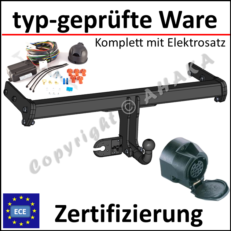 Anhängerkupplung Starr E-satz 7Pol für VOLVO V70 2000-2006 P26 Kombi