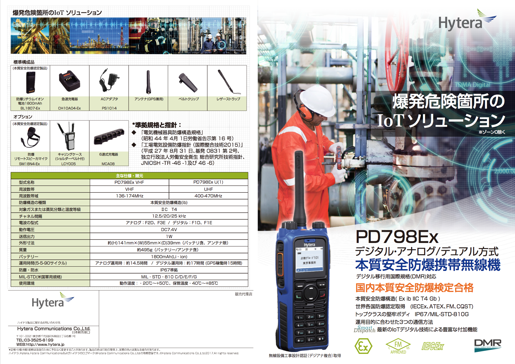 PD798Ex 本質安全 防爆無線機 デジタル・アナログ/デュアル方式 PD798Ex 本質安全 防爆無線機 デジタル・アナログ/デュアル方式