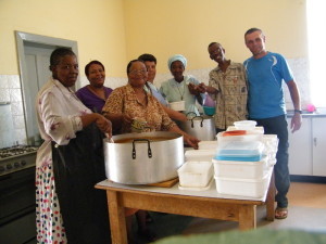 In the kitchen