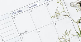 Kalender zur Terminvereinbarung 