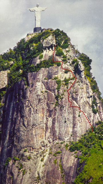 Rio de Janeiro, Corcovado, Klettern der Route K2