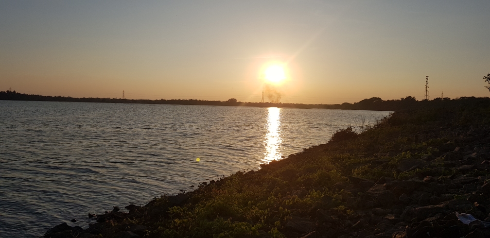 Sonnenuntergang am Reservoir.
