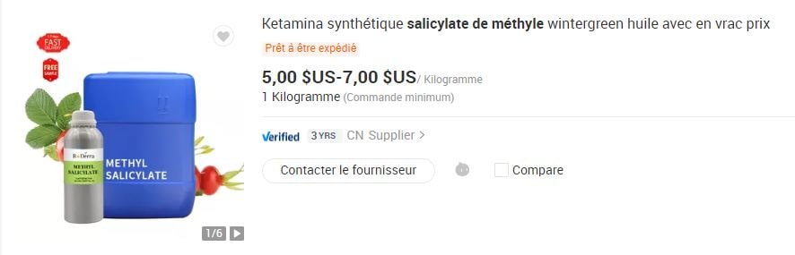 Price of synthetic methyle salycylate