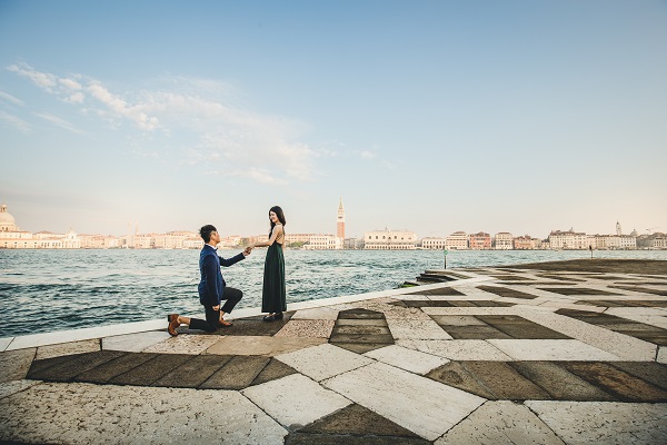 surprise proposal san giorgio venice photographer