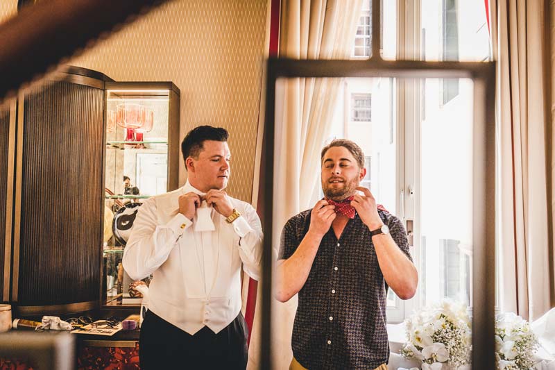 Romantic elopement moment at Gritti Palace Venice