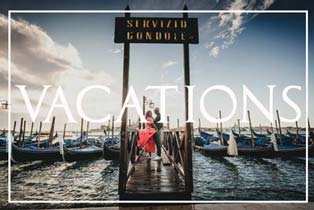 Travel photographer in Venice capturing candid moments of a couple exploring the city.