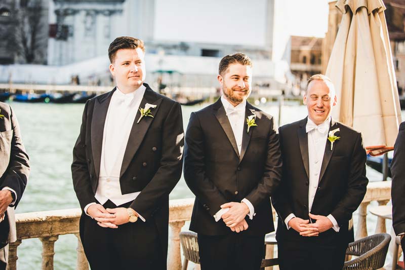 Elegant elopement vows at Gritti Palace Venice terrace