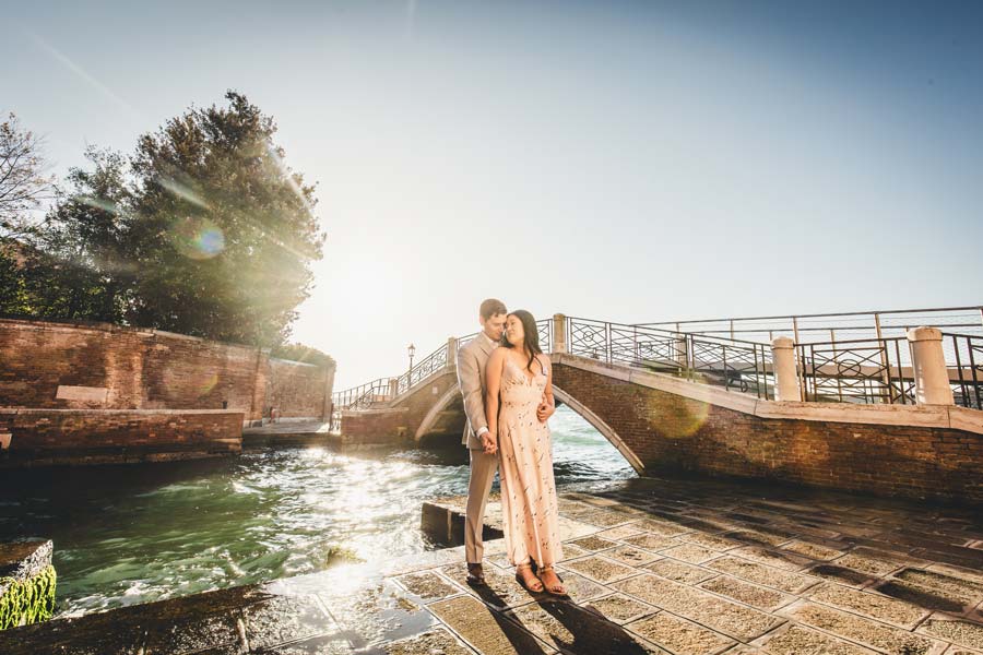 Tanya and Brian engagement story in Venice with natural candid style