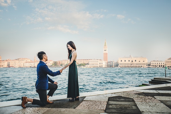 Surprise proposal in Venice by CB Photographer
