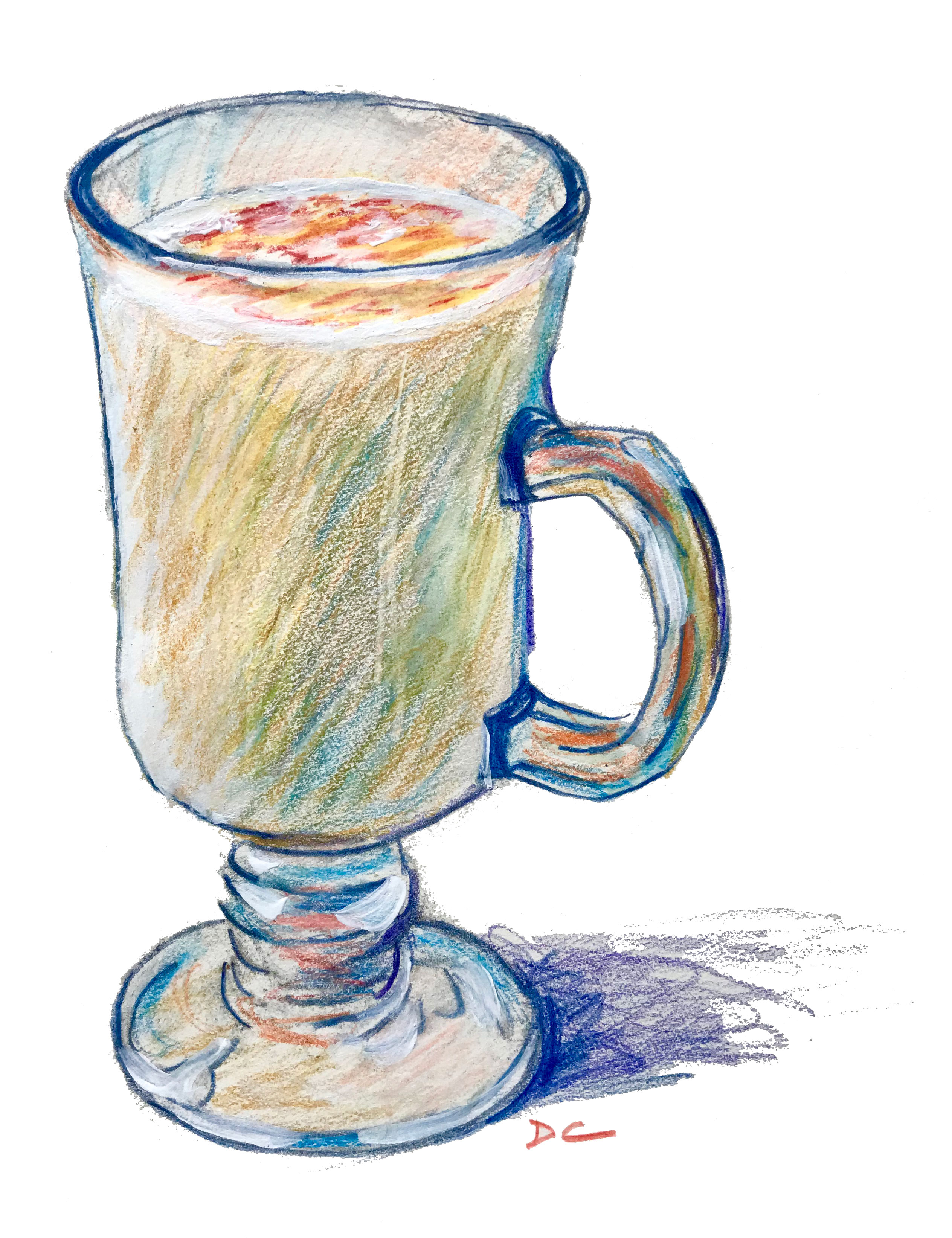 Vanilla Peach Eggnog with Arvani Vanilla Armagnac Liqueur and Jahiot Creme de Peche