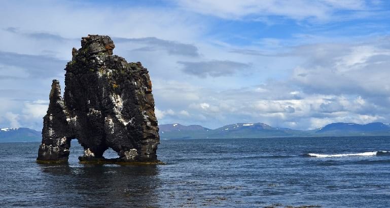 Troll Stone on the Vatnsnes Peninsula in North Iceland
