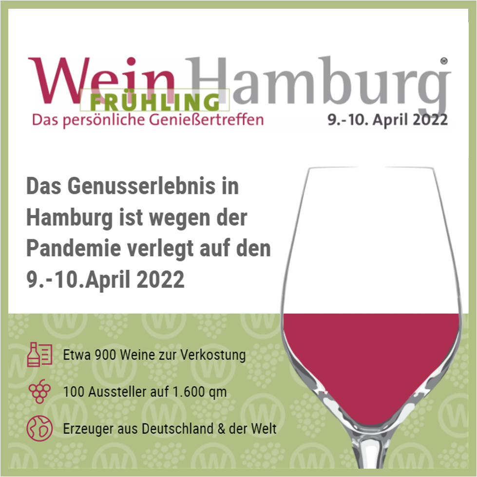 MOIN MOIN HAMBURG! 9. + 10. April WeinHamburg 2022