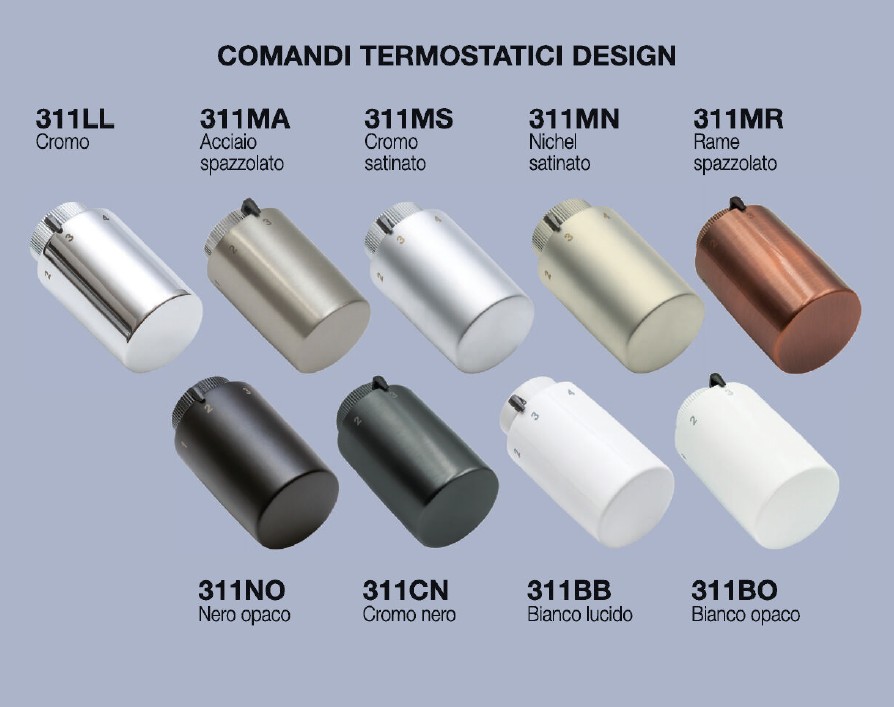 nuovi comandi termostatici design per termoarredo