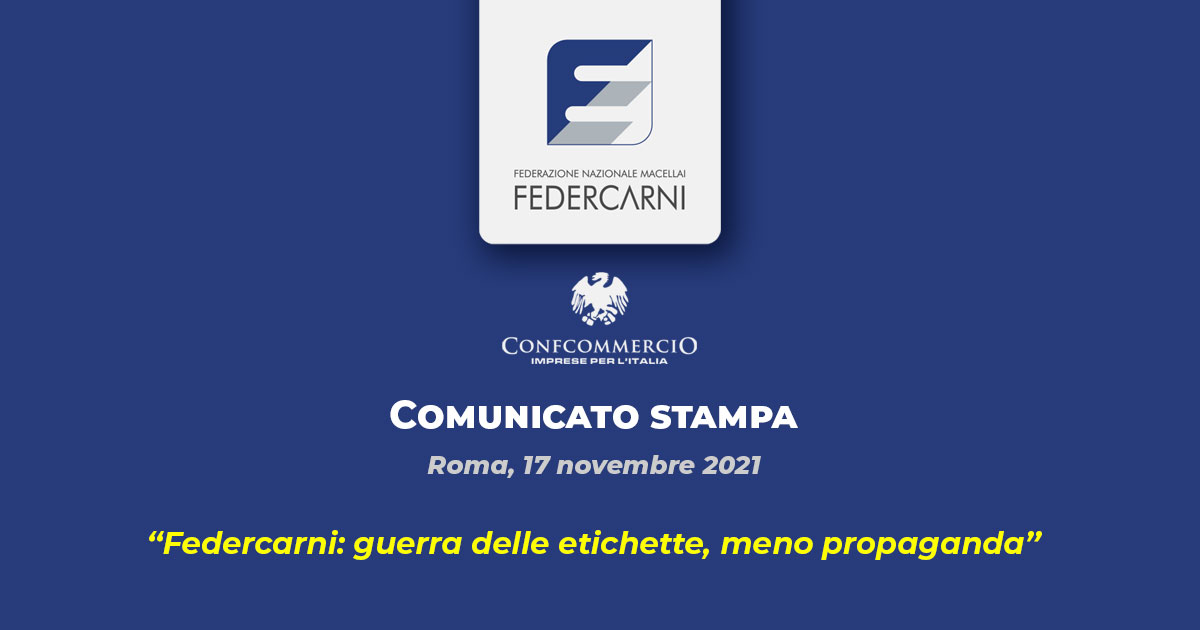 Federcarni: guerra delle etichette meno propaganda