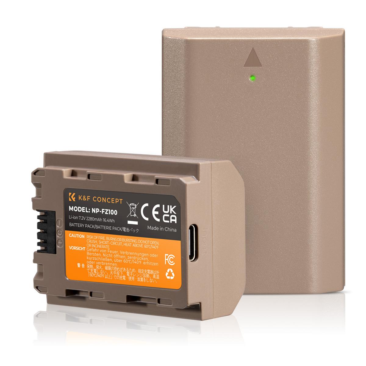 K&F Concept Akku NP-FZ100 mit USB Ladeanschluss