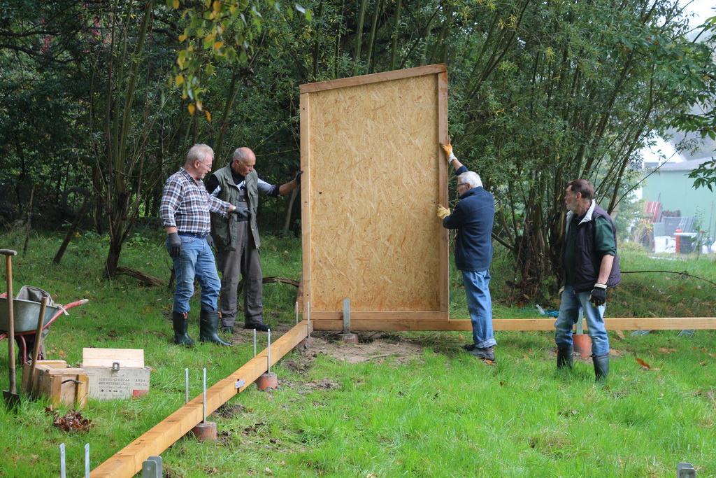 Jetzt die erste Wand