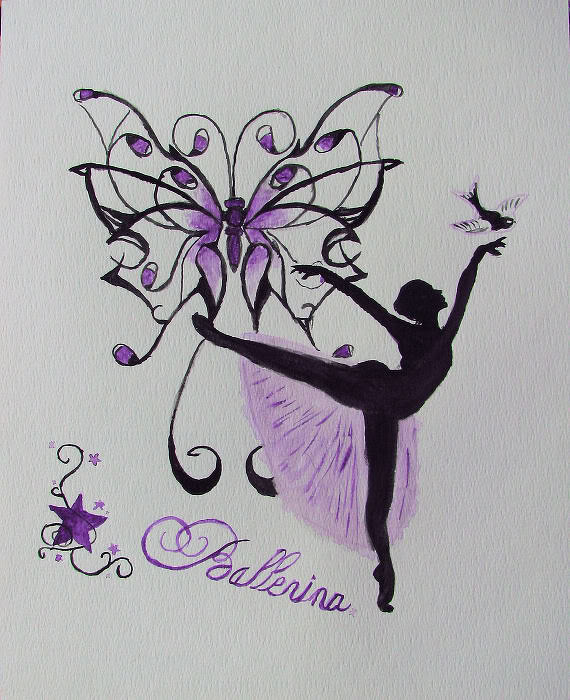 Ballerina aquarel Art