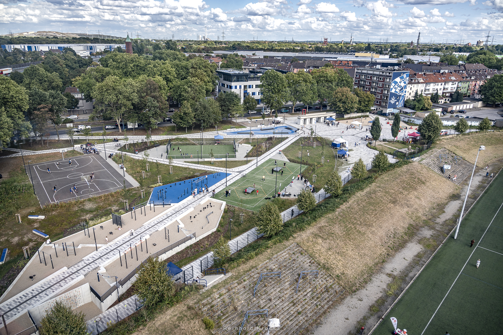 Einweihung des Sportgartens an der Glückauf Kampfbahn