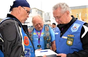 Sternfahrtpatch Kulmbach, Sternfahrtpatch, Patch Kulmbach, Sternfahrt, Sternfahrtpatch.de, Blue Knights Germany XIV Mittelfranken, Innenminister Joachim Herrmann Ehrenmitglied Blue Knights, Jürgen Pohl , Bayerisches Innenministerium, Sternfahrt 2026